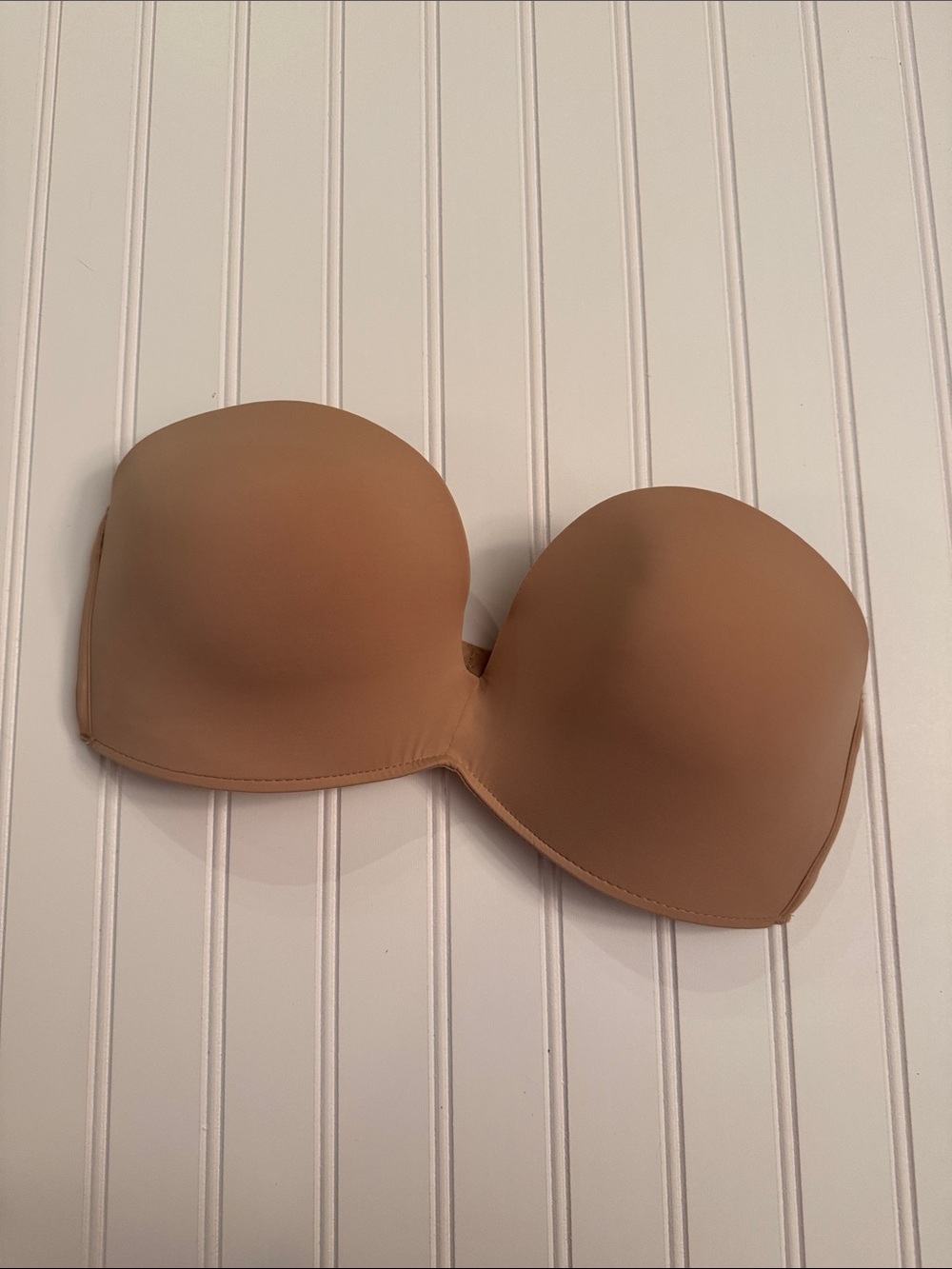 Laura Strapless Bra Soft Beige Italian Fabric NWT 40B